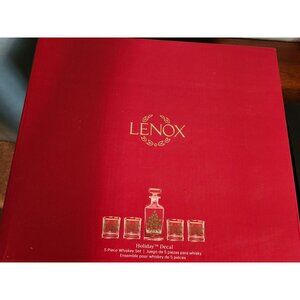 Lenox New Holiday Decal 5 Piece Whisky Set